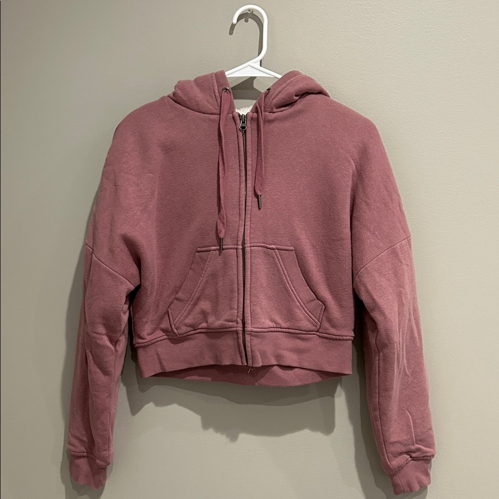 Aeropostale Mauve Hoodie with Sherpa Lining